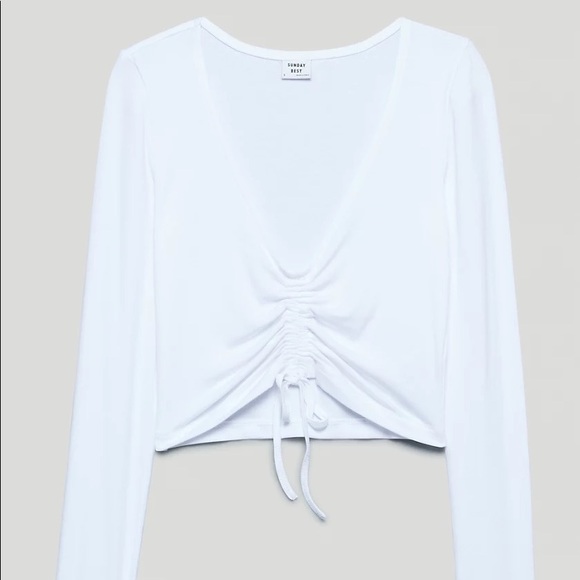 Aritzia Sunday Best Vida Longsleeve in Munro Mauve (XS) - Picture 4 of 10